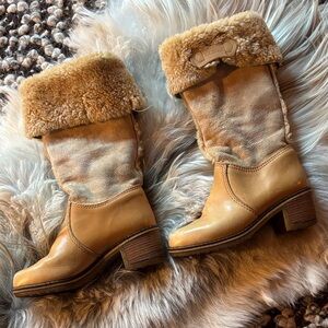 Blondo Tan Shearling Winter Boots